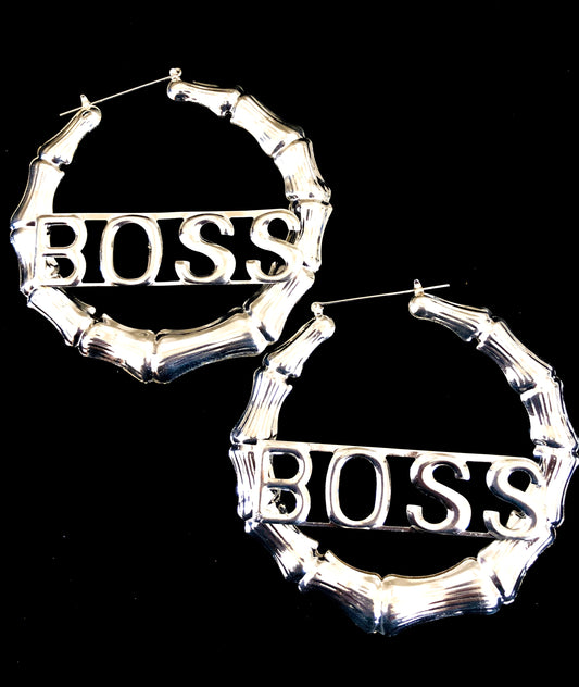 Boss Queen Metal Earrings