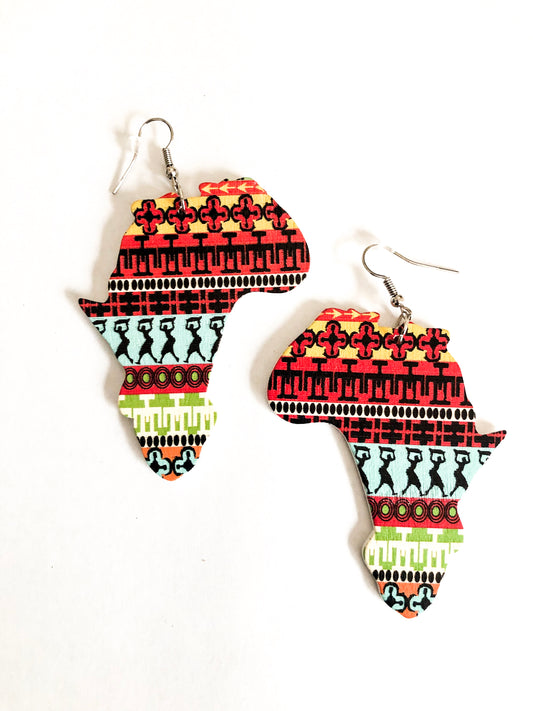 Pride Land Map Of Africa Earrings