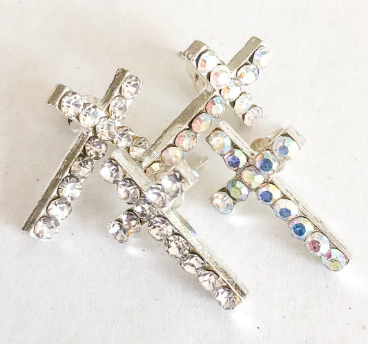 Heavenly Queen Mini Cross Earrings