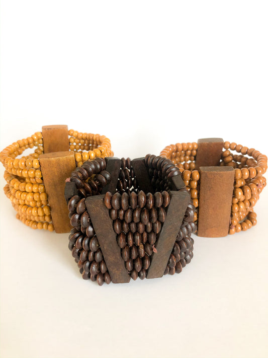 Boho Queen Wooden Stretch Bracelet