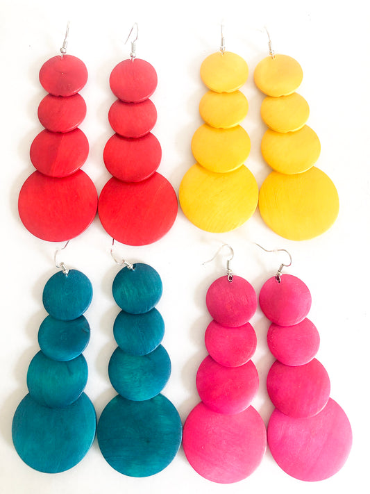 Queen Discs Drop Earrings