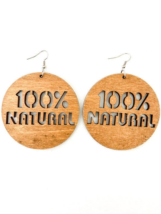 100% Natural Wooden Earrings