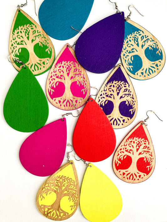 Tree Of Life Teardrop Earrings