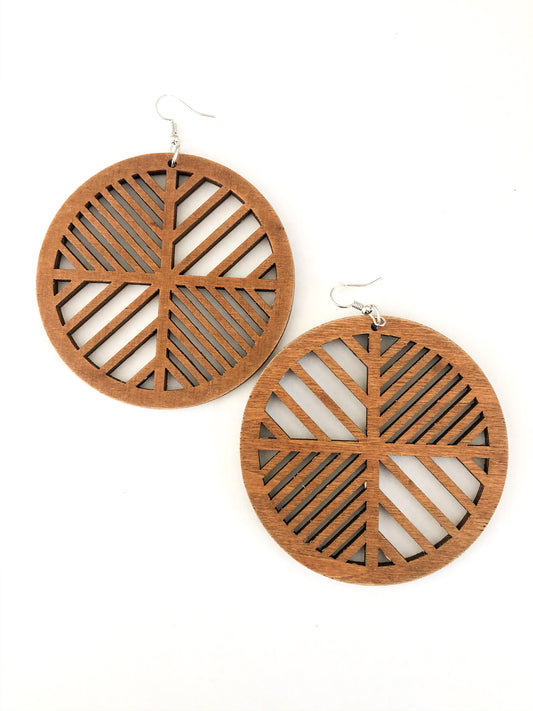 Queen Parallels Wooden Earrings