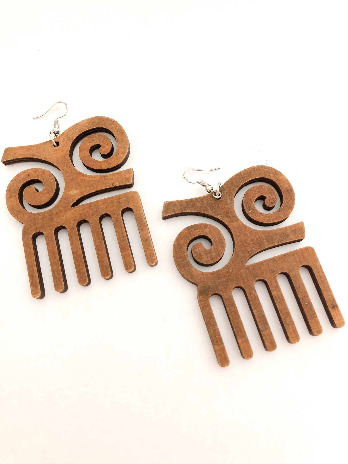 Adinkra Wooden Earrings